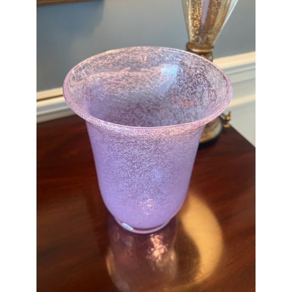 Vintage Beranek/Skrydlovice Glassworkds Bubble Style Large Vase Hand Blown - Picture 4 of 9